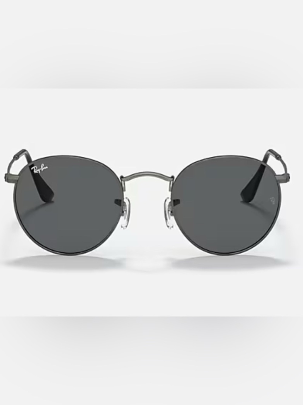 Ray-Ban Round Metal Sunglasses - Black Lenses & Silver Frame - Picture 3 of 5